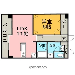 LIENS RENOVATIO 二日市STA.【6階】の間取り