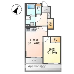 ティアラ【1階】の間取り