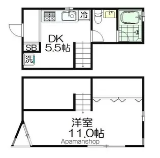 ペガサス【201号室】の間取り