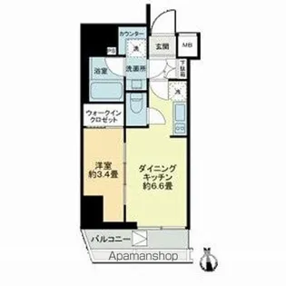 グランマーチ芝公園【2階】の間取り