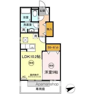 グリーン ビット民【1階】の間取り