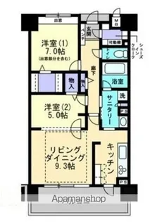 アルファステイツ岡山駅前【9階】の間取り