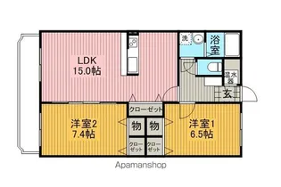 クイーンズ・ハウス城南【303号室】の間取り