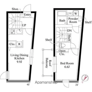 アバンティア初台【4階】の間取り