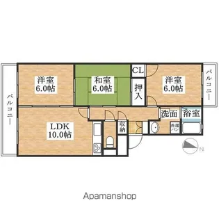 シティーパレス松本【302号室】の間取り