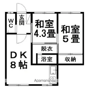 コーポはっぴぃ草【2階】の間取り