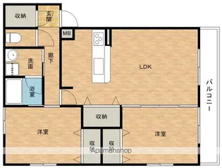 CASTLE DON F (キャッスルドンF)【101号室】の間取り