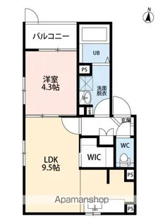 CB小郡エコル【102号室号室】の間取り