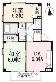 フォブール東大所A・B棟【1階】の間取り