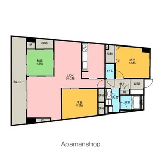 アイランドシティインフィニガーデン サウス棟【7階】の間取り