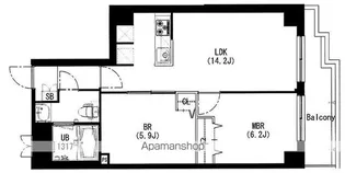 東京都中野区弥生町5丁目【マンション】の間取り