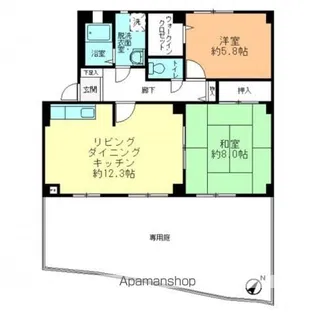 フォブールエム【1階】の間取り