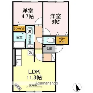 ラ・コリーナ【1階】の間取り