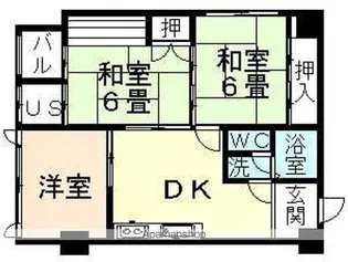 シャトー安野屋【302号室】の間取り