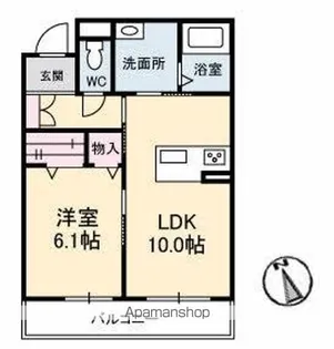 ベレオ木太町【2階】の間取り
