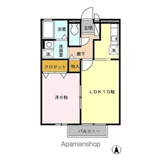 ルミエール花立 A棟【2階】の間取り