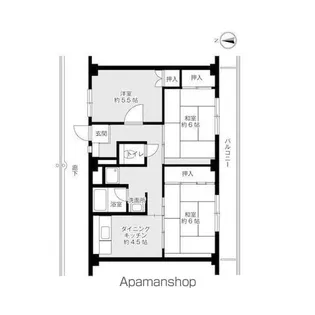 ビレッジハウス江西2号棟【405号室】の間取り