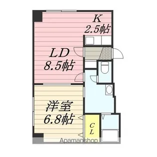 ノペール平和通【101号室】の間取り