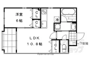エレガンスΑ【503号室】の間取り