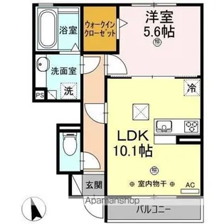 ISLAND M’S (アイランドエムズ)【1階】の間取り