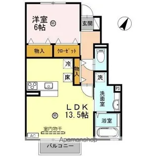 コロナーレ豊岡【1階】の間取り