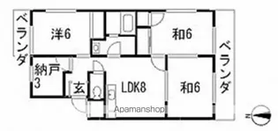 グリーン栄松園【202号室】の間取り