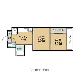 アルデール柳川【508号室】の間取り