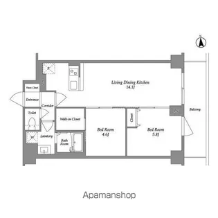 KDXレジデンス上板橋【5階】の間取り