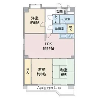 レジデンス栄光【4階】の間取り
