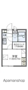 レオパレスYUZURIHA【206号室】の間取り