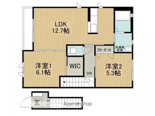 メゾンドルミエール【A201号室】の間取り