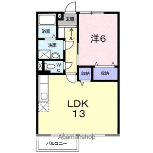 エントピア・パピヨンS【1階】の間取り
