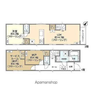 東京都葛飾区西新小岩3丁目【一戸建】の間取り