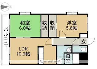 ラフォーレイトウ3【201号室】の間取り