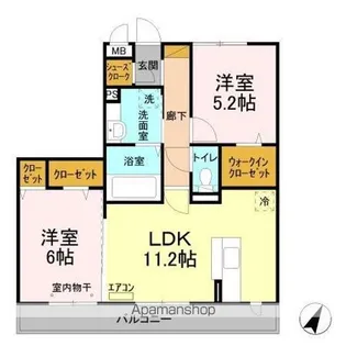 グランフェリシア【3階】の間取り