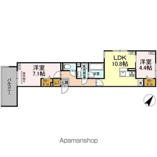 セレスティア東尾久II【2階】の間取り