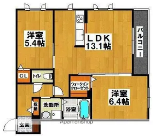 シャーメゾン神市【101号室】の間取り