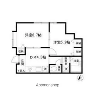 浜田山タウンハウス【1階】の間取り
