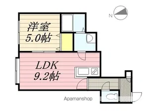 ビーブルー【105号室】の間取り