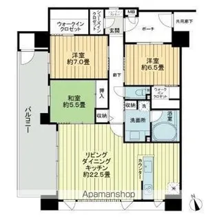 サーパス栗林公園前【3階】の間取り