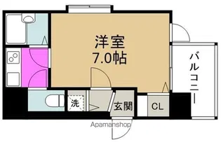 ディナスティ福島【9階】の間取り
