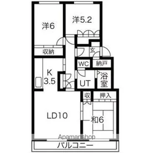 テレパレス富丘II【2階】の間取り