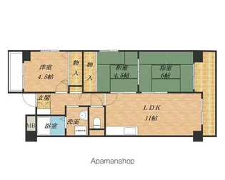 フローラル岸和田【6階】の間取り