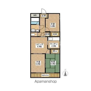 ピアアルティア【1階】の間取り