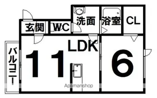 RUBYⅠ【205号室】の間取り