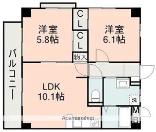 センチュリー7番館【1階】の間取り
