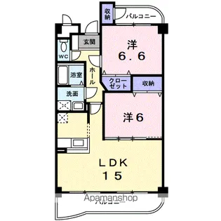 エトワール・プレーヌ【6階】の間取り