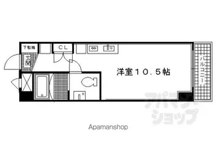 DETOMー1烏丸五条【508号室】の間取り
