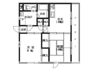 八木フラット【201号室号室】の間取り