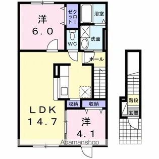 カサ・ミラ【2階】の間取り
